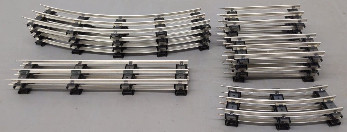 MTH Std. Tinplate Straight & Curved Track Sections #1038,1035,1039,99096 [16] EX