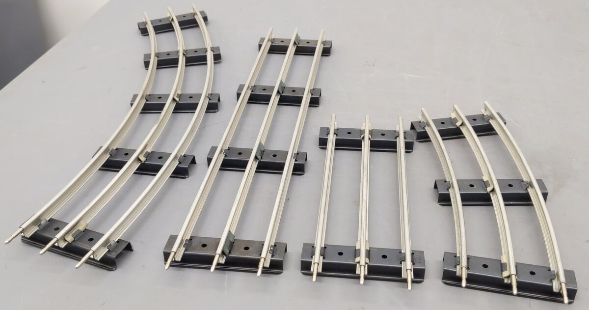 MTH Std. Tinplate Straight & Curved Track Sections #1038,1035,1039,99096 [16] EX