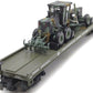 MTH 20-98380 O Gauge US Army Flatcar w/ Road Grader #4850623 LN