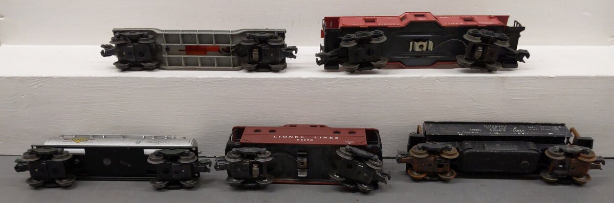 Lionel Vintage O Gauge Freight Cars: 64173, 6517, 6465, 3469, 3620 [5] VG
