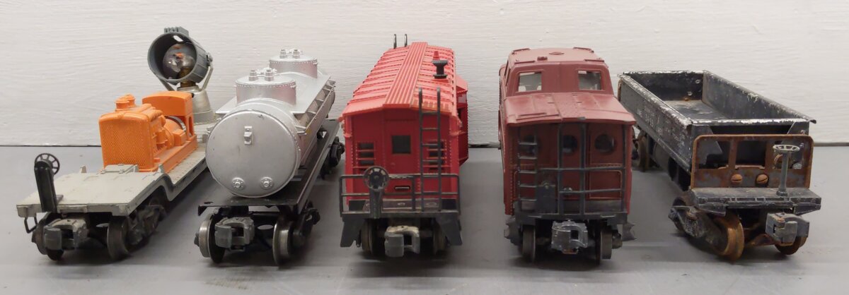 Lionel Vintage O Gauge Freight Cars: 64173, 6517, 6465, 3469, 3620 [5] VG