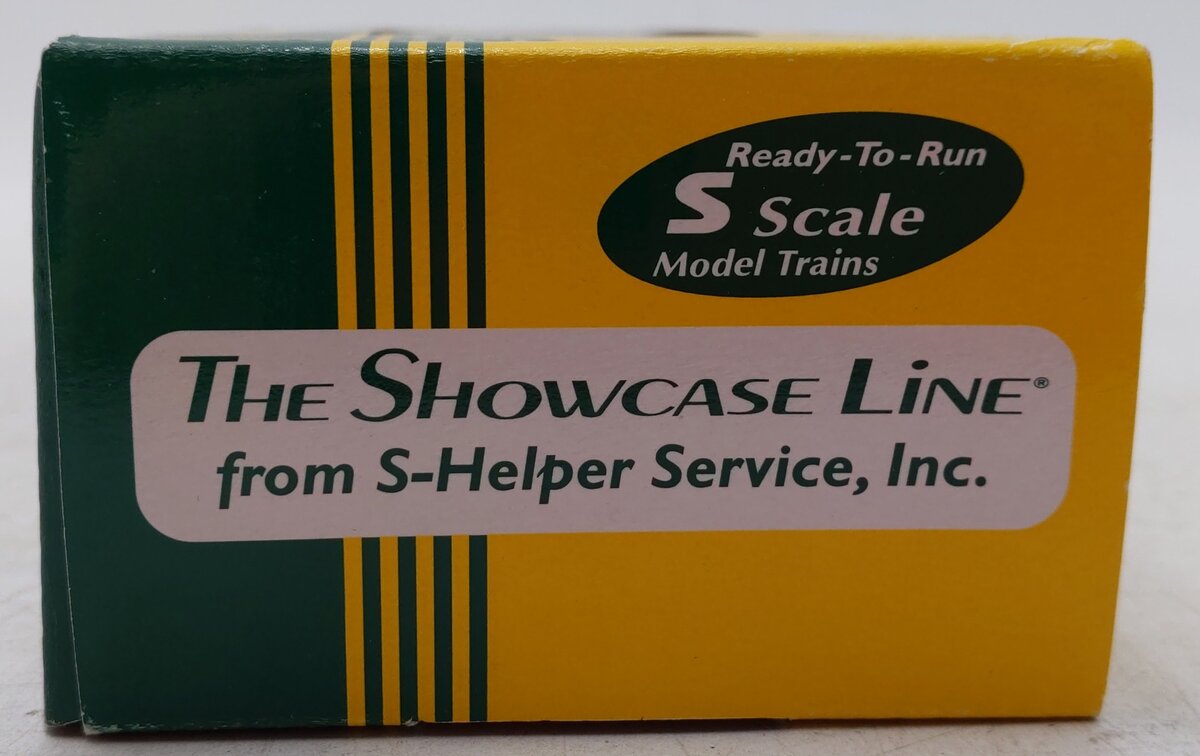 S-Helper S Gauge Custom Painted Bruce Lead Mines Flatcar #2138 w/ Lumber Load/Box