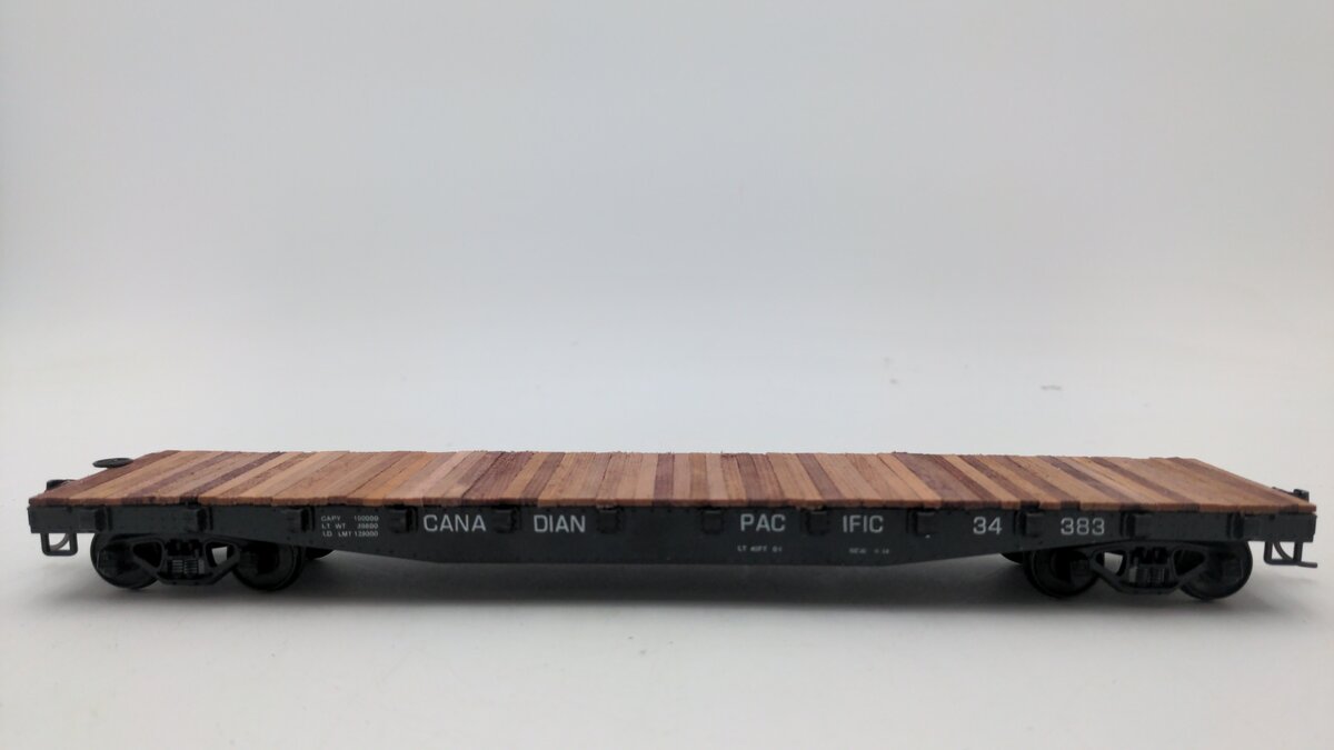 American Models 6008 S Scale Canadian Pacific Flat Car #34383 EX/Box