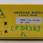 American Models 6008 S Scale Canadian Pacific Flat Car #34383 EX/Box