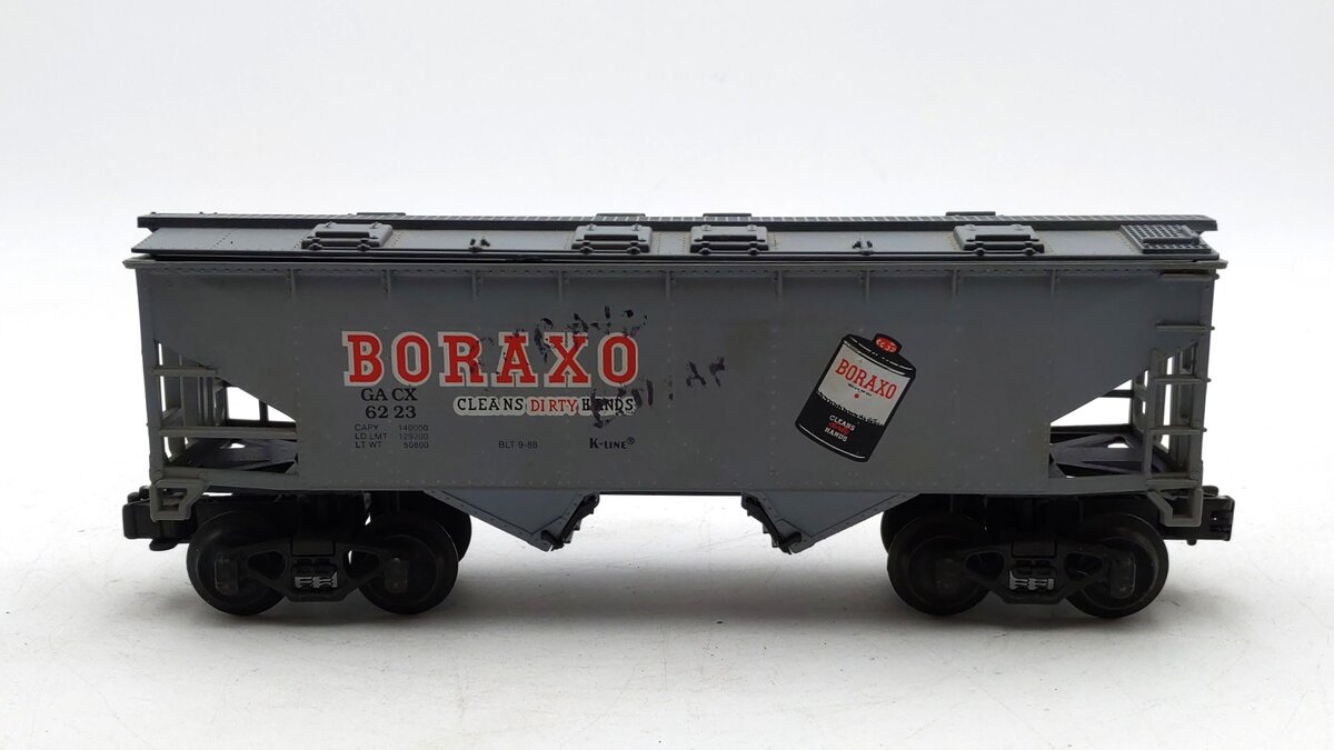 K-Line K6223 Boraxo 2-Bay Covered Hopper Car VG