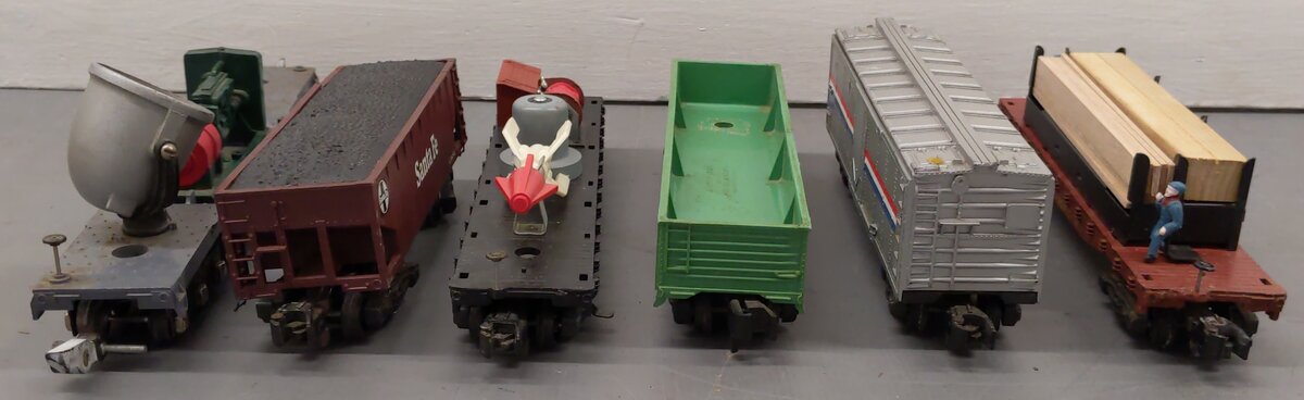 American Flyer Vintage S Gauge Freight Cars #971,26138,7210,25045 [6] VG