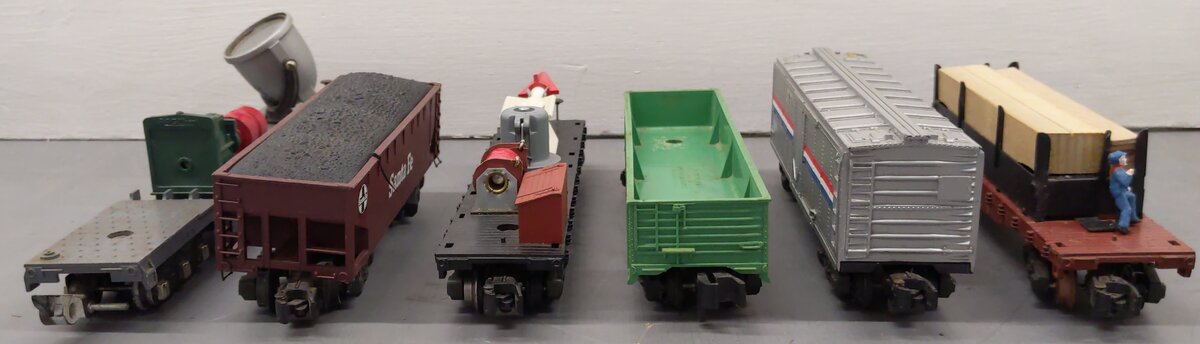 American Flyer Vintage S Gauge Freight Cars #971,26138,7210,25045 [6] VG