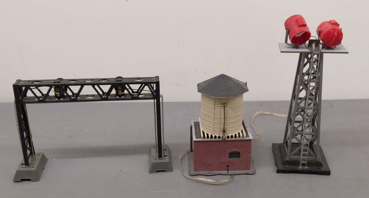 O Gauge Yardtower, Light Bridge, & Water Tower [3] EX