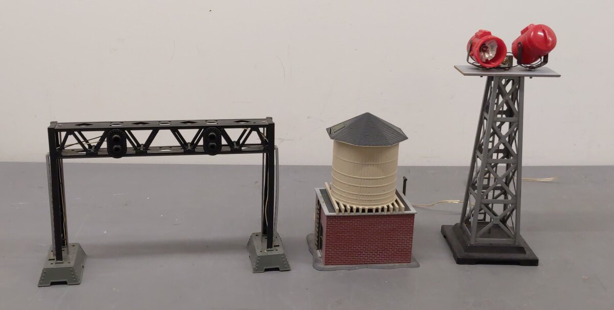 O Gauge Yardtower, Light Bridge, & Water Tower [3] EX