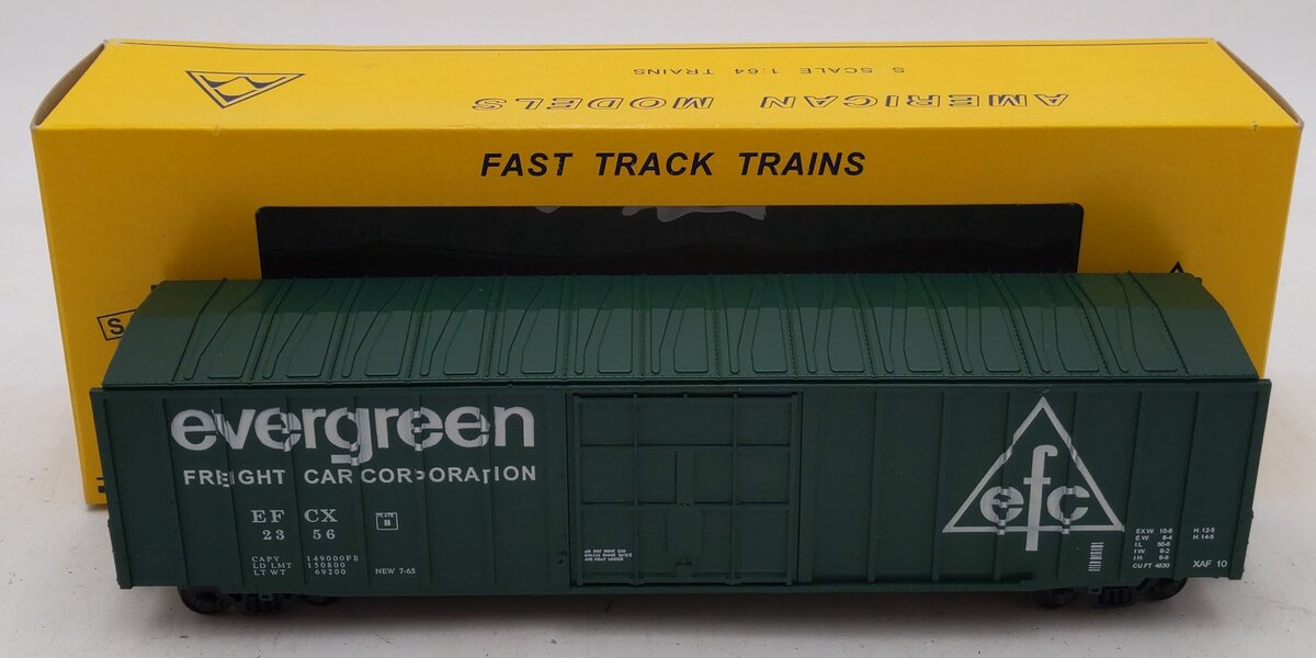 American Models 5002 S Scale Evergreen ACF 50' Ribside Box #2356 LN/Box