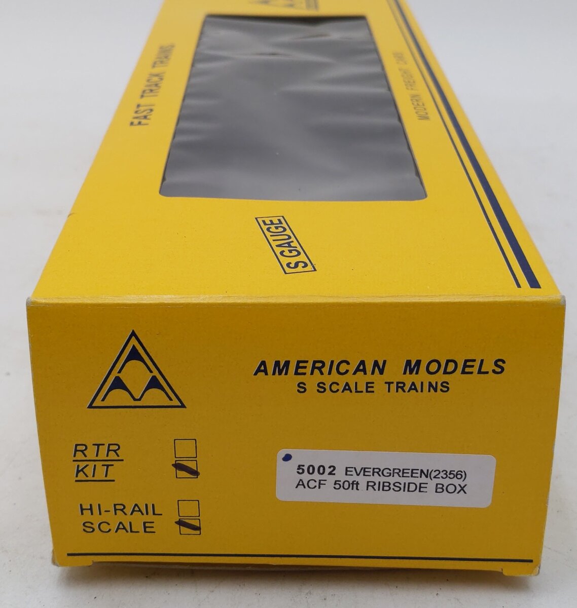 American Models 5002 S Scale Evergreen ACF 50' Ribside Box #2356 LN/Box