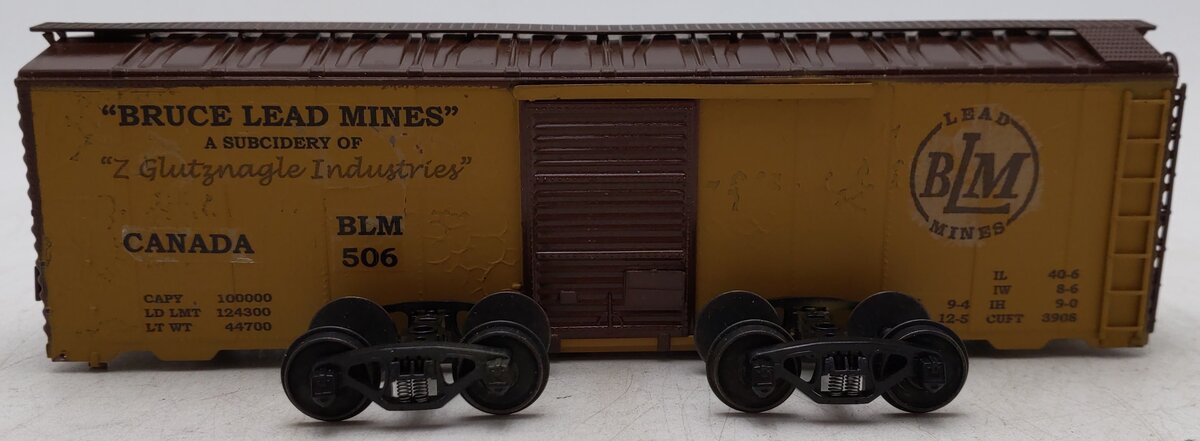 S-Helper S Gauge Custom Painted Bruce Lead Mines Canada Boxcar #506/Box