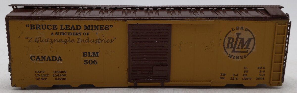 S-Helper S Gauge Custom Painted Bruce Lead Mines Canada Boxcar #506/Box