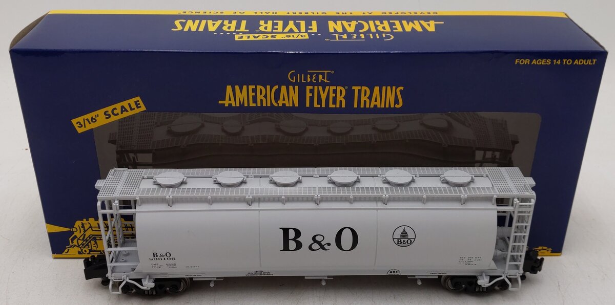 American Flyer 1919332 S Gauge Baltimore & Ohio Cylindrical Hopper #836196 EX/Box