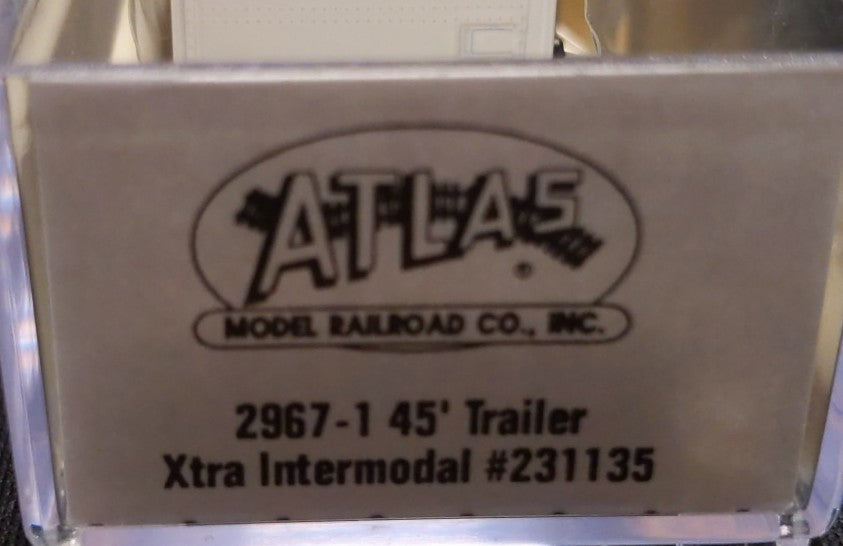 Atlas 2967-1 N Scale Xtra Intermodal #231135 45' Trailer LN/Box