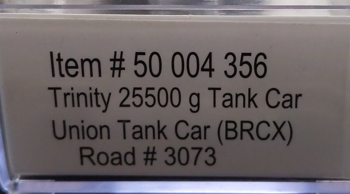 Atlas 50004356 N Union Tank Car Trinity 25,500 Gallon Tank Car #3073