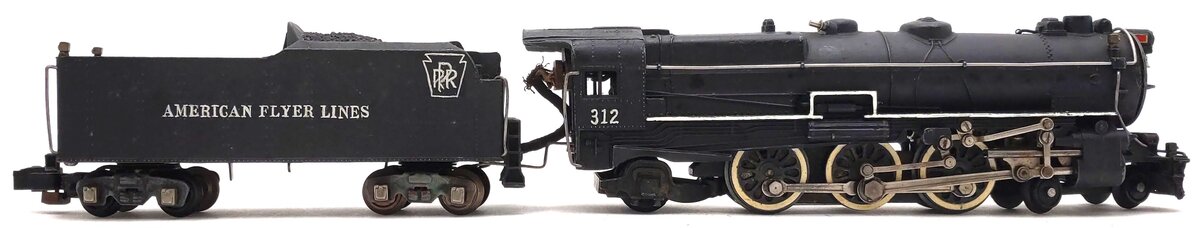 American Flyer 312 Vintage S Pennsylvania 4-6-2 Die-cast Steam Loco & Tender