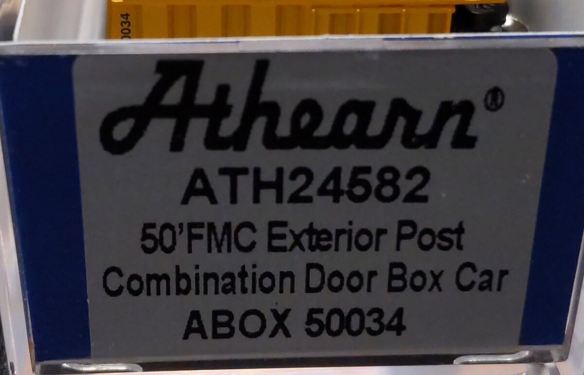 Athearn 24582 N ABOX Early 50' FMC Combo Door Box #50034 LN/Box
