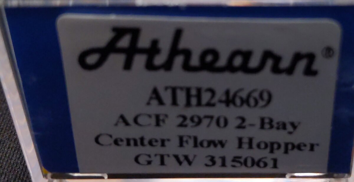 Athearn 24669 N Grand Trunk & Western ACF 2970 Covered Hopper #315061 LN/Box