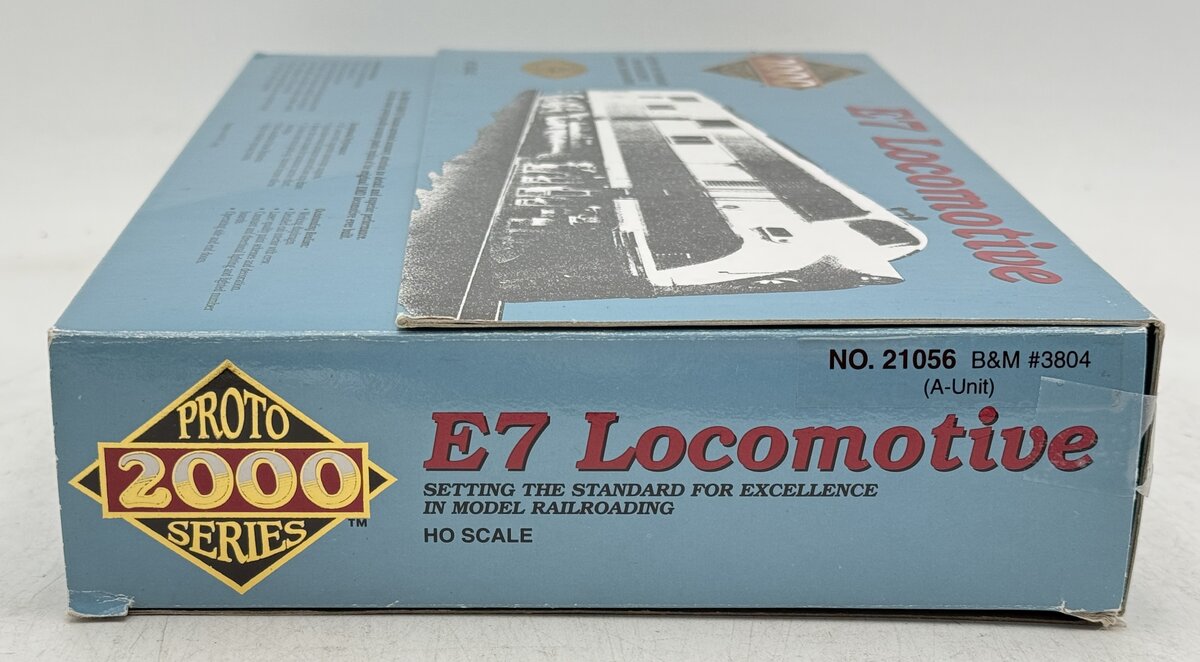 Proto 2000 21056 HO Scale Boston Maine (A unit) E7 Diesel Locomotive #3804 LN/Box