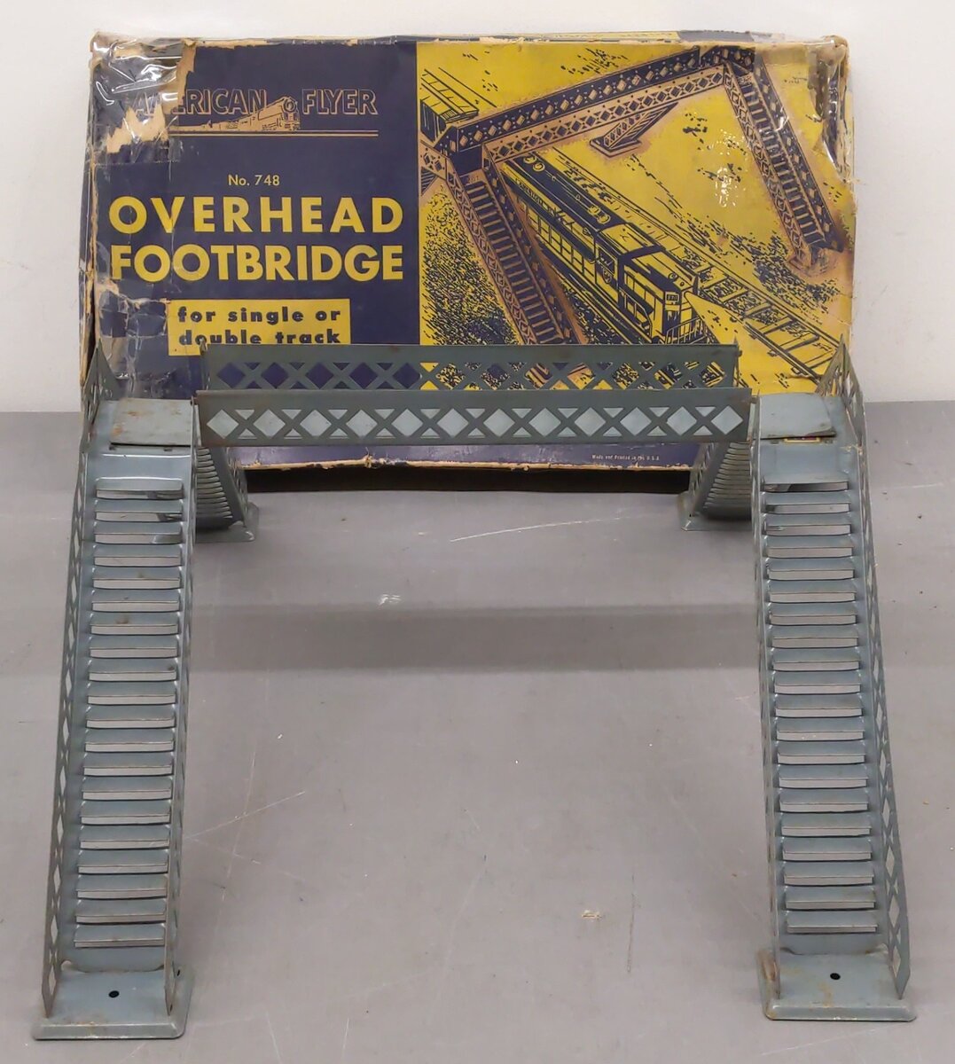 American Flyer 748 Vintage S Overhead Foot Bridge VG/Box