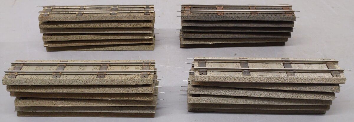 American Flyer 726 Vintage S Gauge Straight Rubber Roadbed w/ Track (24) VG