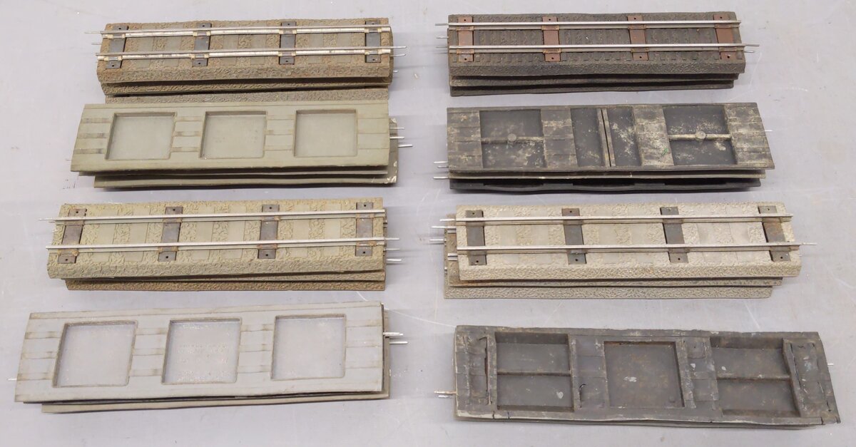 American Flyer 726 Vintage S Gauge Straight Rubber Roadbed w/ Track (24) VG