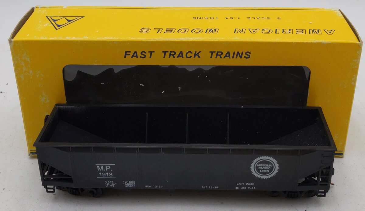 American Models 3405 S Scale Missouri Pacific 4 Bay Hopper #1918 LN/Box