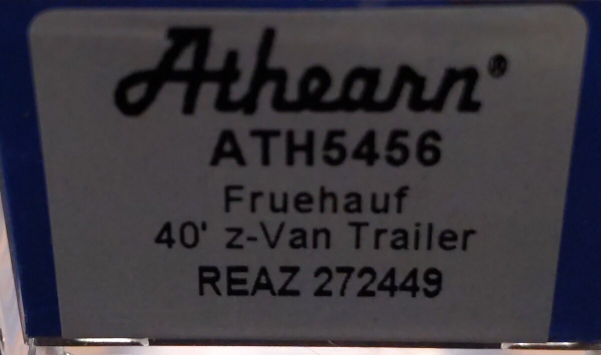 Athearn 5456 N Scale Realco/REAZ 40' Fruehauf Trailer #272449