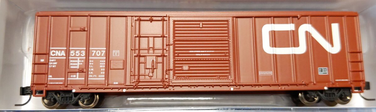 Athearn 20091 N Canadian National 50' FMC Ex-Post Combo Door Box #553707 LN/Box