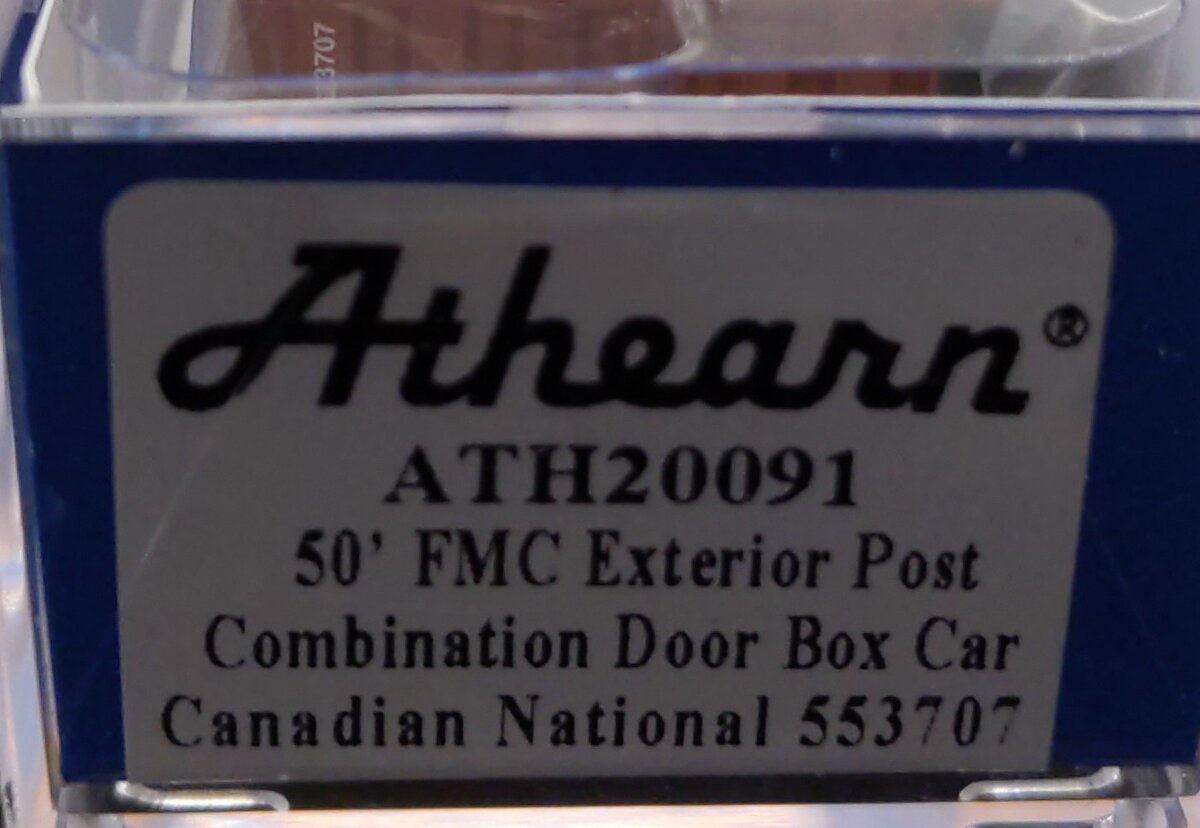 Athearn 20091 N Canadian National 50' FMC Ex-Post Combo Door Box #553707 LN/Box