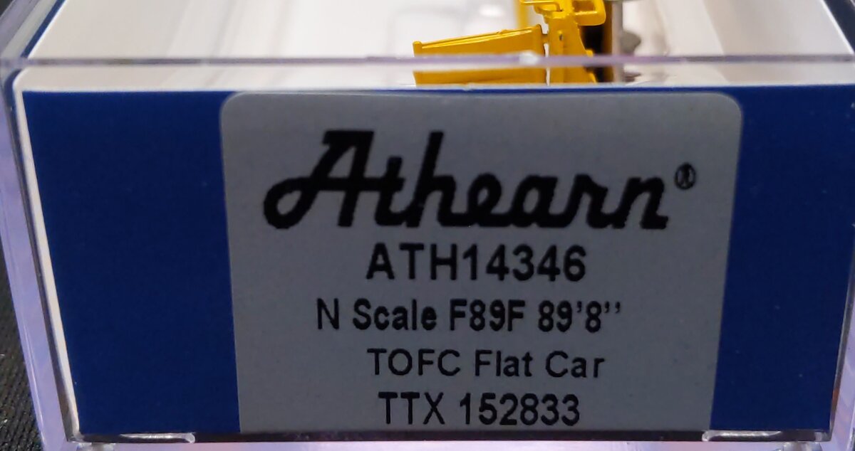 Athearn 14347 N Scale TTX Corporation F89F TOFC Flat Car #153221