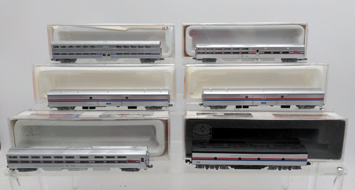 Con-Cor N Scale Assorted Amtrak Dummy B Unit & Passenger Cars [6] LN/Box