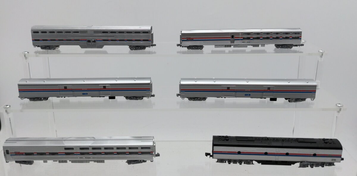 Con-Cor N Scale Assorted Amtrak Dummy B Unit & Passenger Cars [6] LN/Box