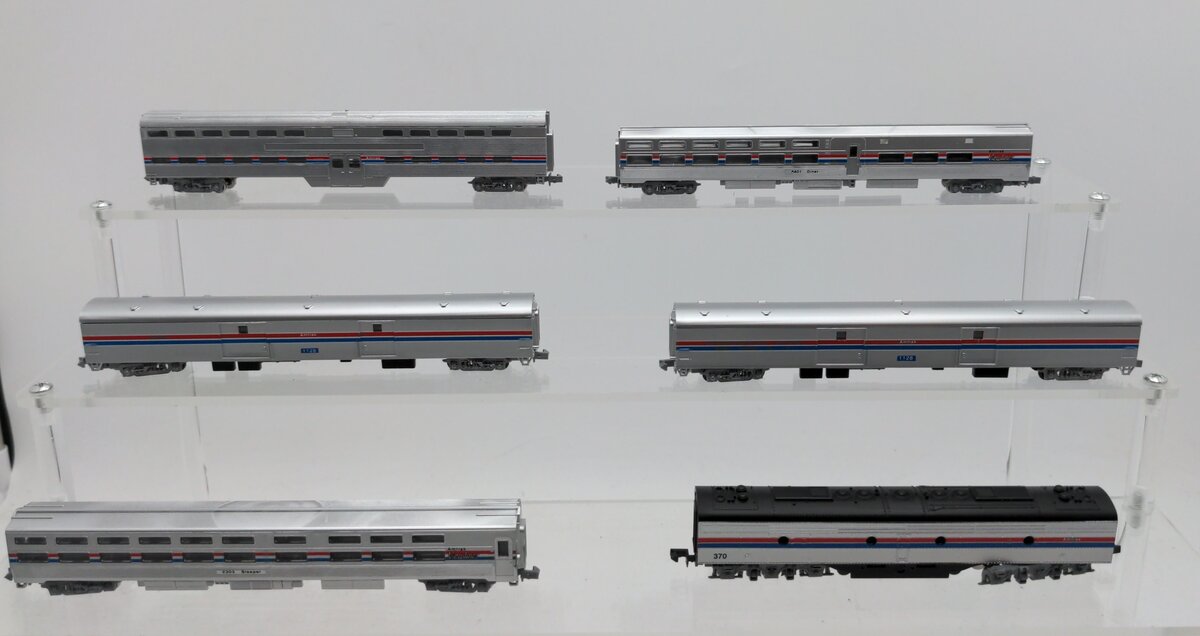 Con-Cor N Scale Assorted Amtrak Dummy B Unit & Passenger Cars [6] LN/Box