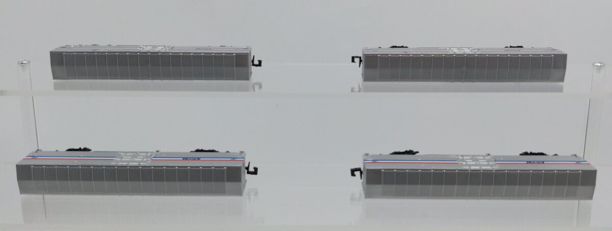 Con-Cor N Scale Amtrak Assorted Freight Cars: #1522, #1407 [4] LN/Box