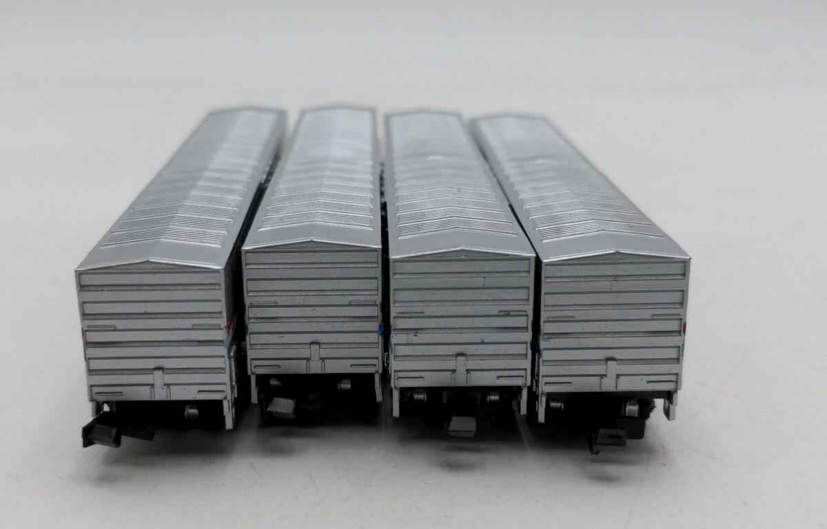 Con-Cor N Scale Amtrak Assorted Freight Cars: #1522, #1407 [4] LN/Box