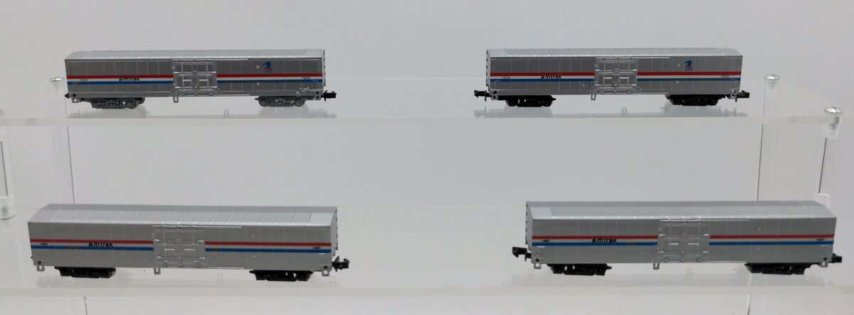 Con-Cor N Scale Amtrak Assorted Freight Cars: #1522, #1407 [4] LN/Box