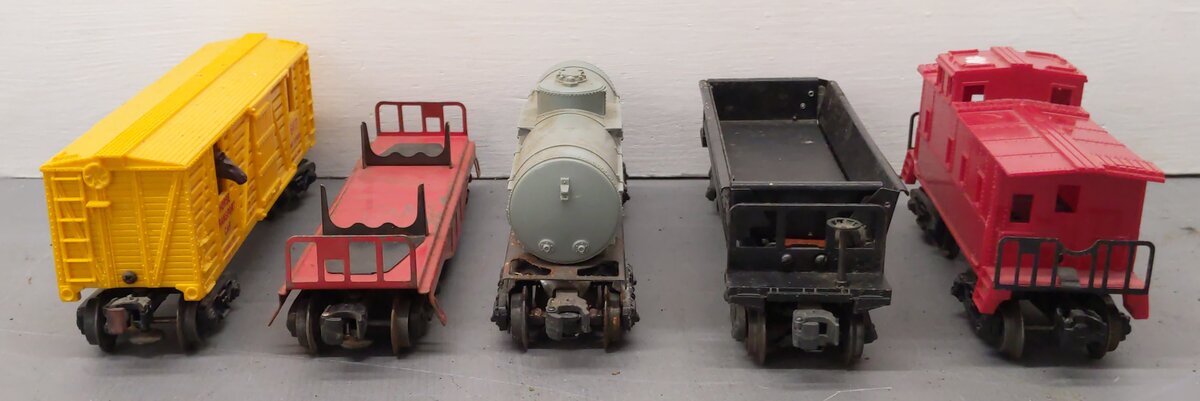Lionel Vintage O Gauge Freight Cars: 3469, 6035, 6111, 6473, Caboose [5] VG