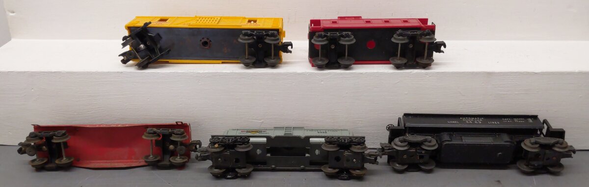 Lionel Vintage O Gauge Freight Cars: 3469, 6035, 6111, 6473, Caboose [5] VG