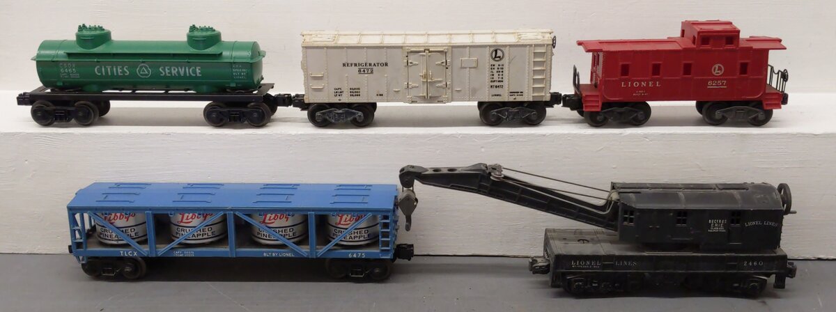 Lionel Vintage O Gauge Freight Cars: 6465, 6257, 6472, 2460, 6475 [5] VG