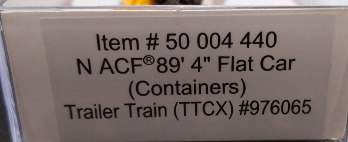 Atlas 50004440 N Trailer Train TTCX 89' Flat Car #976065 LN/Box