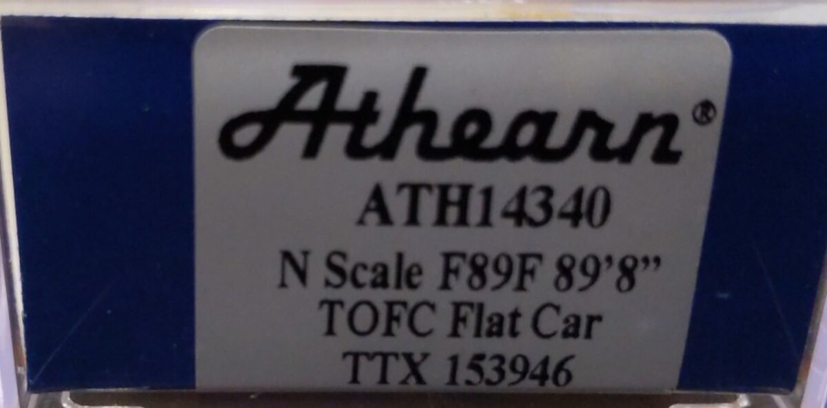 Athearn 14340 N TTX F89F 89'8"" TOFC Flat Car #153946 LN/Box