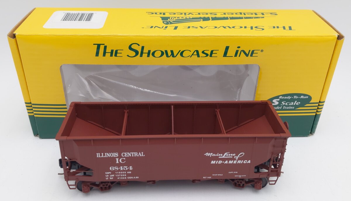 S-Helper Service 01114 S Gauge Illinois Central Offset Hopper #68454 EX/Box