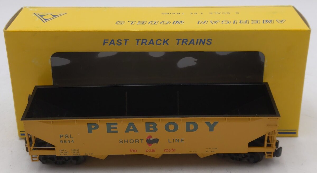 American Models 3372 S Scale Peabody AAR 3 Bay Hopper #9644 LN/Box