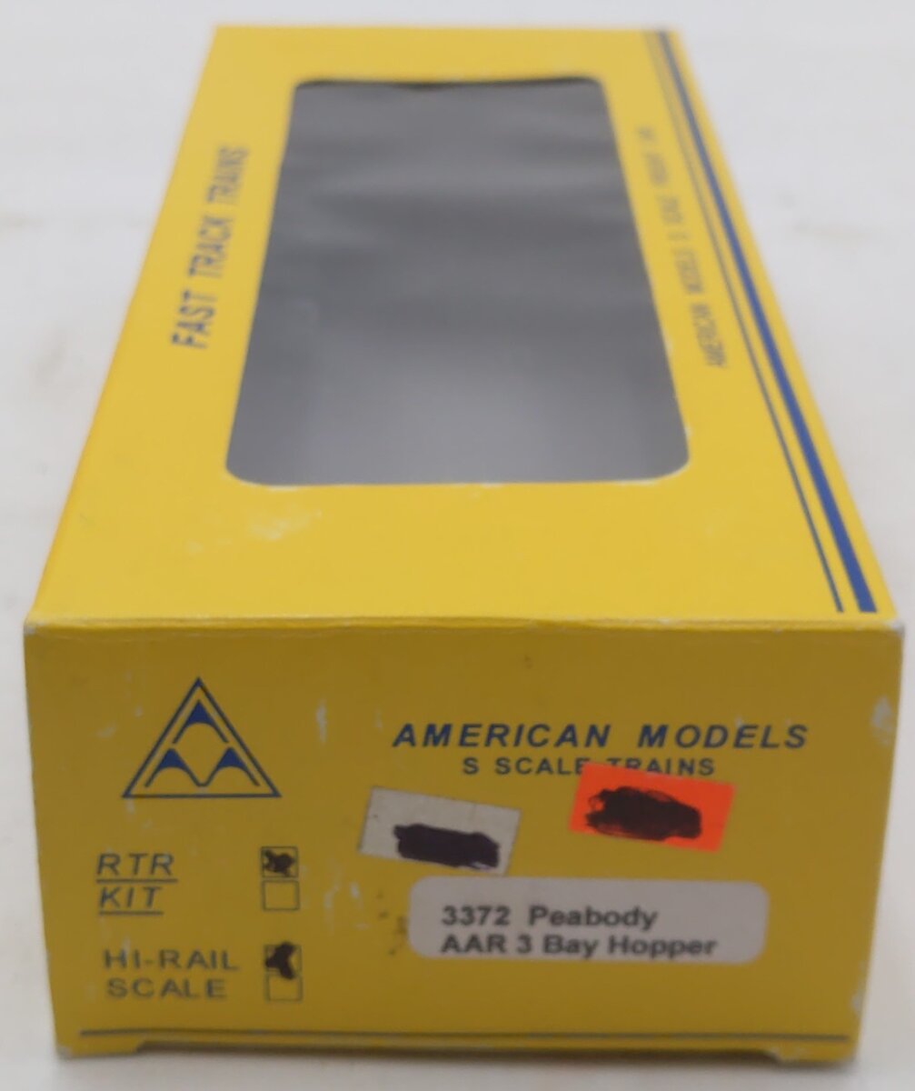 American Models 3372 S Scale Peabody AAR 3 Bay Hopper #9644 LN/Box