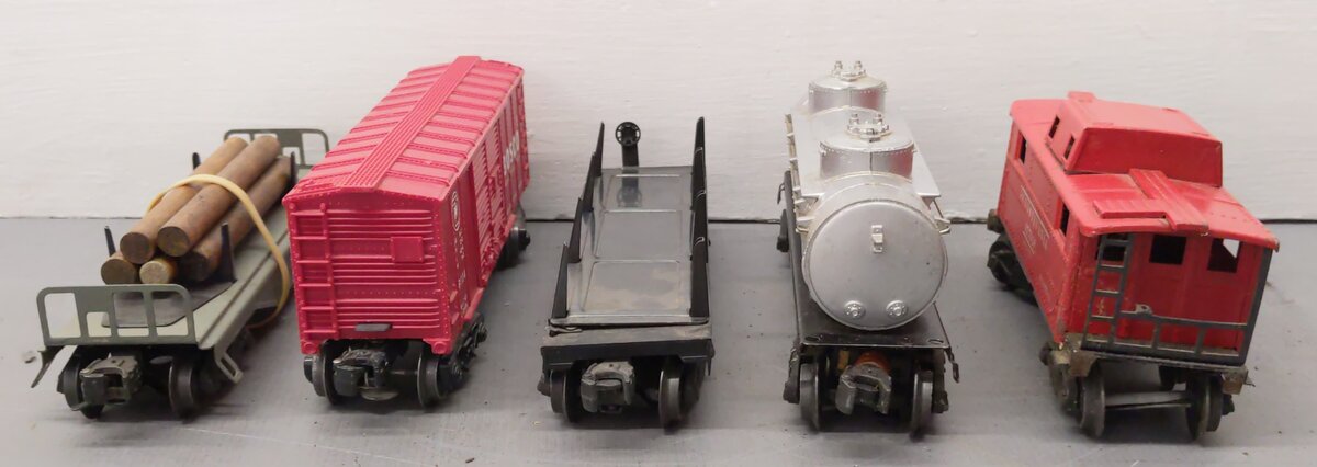 Lionel Vintage O Gauge Freight Cars: 2472, 6014, 2465, 3461, 6111 [5] VG