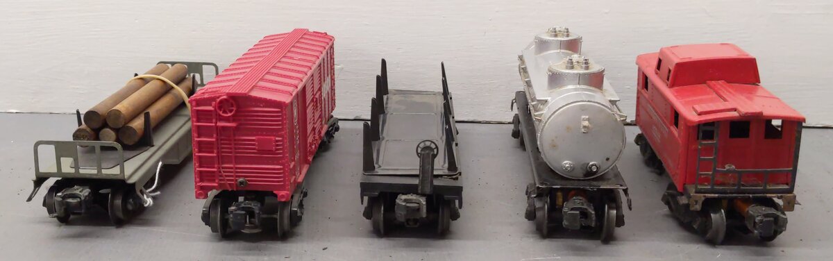 Lionel Vintage O Gauge Freight Cars: 2472, 6014, 2465, 3461, 6111 [5] VG