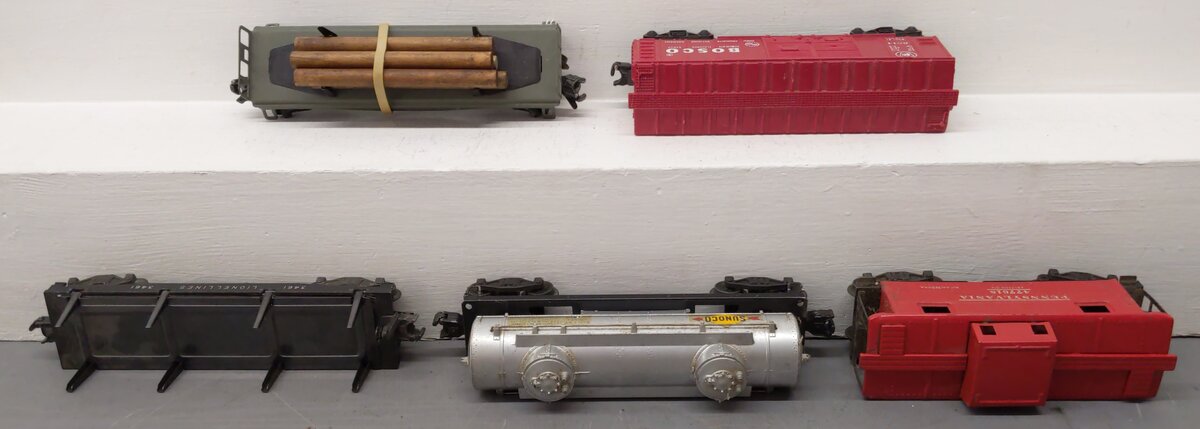 Lionel Vintage O Gauge Freight Cars: 2472, 6014, 2465, 3461, 6111 [5] VG