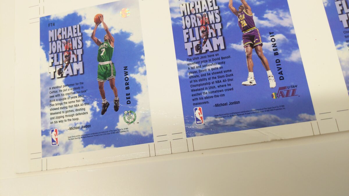 Upper Deck 1993-1994 Michael Jordan's Flight Team Uncut Sheet #2575/3000